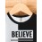 Believe In Yourself Mens Casual Street Fashion Stretch Tee Shirt - Inspirational Print, Lightweight & Breathable Round Neck Summer Wear for Confidence Boosting Style