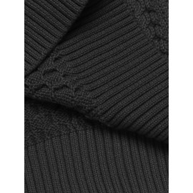 Men's Slim Fit Turtleneck Sweater - Casual Solid Color Knit Pullover for Fall/Winter, Polyester Blend, Best for Christmas