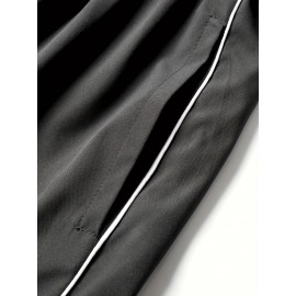 Men's Casual Loose Fit Joggers, Chic Street Style Sports Pants For Outdoor Activities