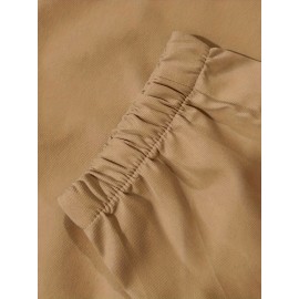 1pc Men'S Casual Polyester Drawstring Sweatpants, Solid Color, Regular Fit, Street Style with Pockets